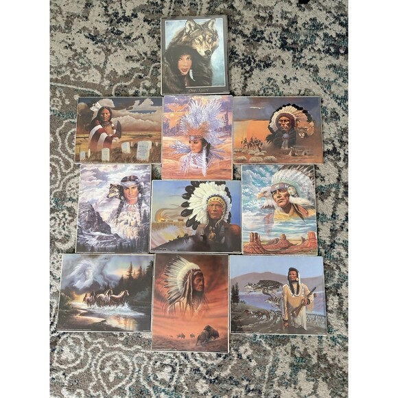 Vintage Native American Art Prints 8x10 Lot Of 10 Summit Art Company New Sealed
